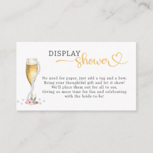 Pearls & Prosecco Bridal Shower Display Shower Enclosure Card