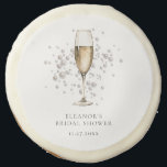 Pearls & Prosecco Bridal Shower Favor Sugar Cookie<br><div class="desc">Pearls & Prosecco Bridal Shower Favor Sugar Cookie</div>