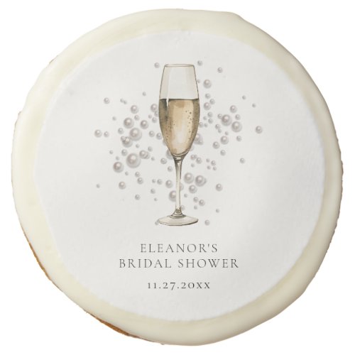 Pearls  Prosecco Bridal Shower Favor Sugar Cookie