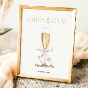 Pearls & Prosecco Bridal Shower Favors Sign