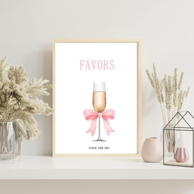 Pearls & Prosecco Bridal Shower Favors Sign (Creator Uploaded)