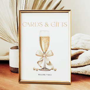 Pearls & Prosecco Bridal Shower Favors Sign