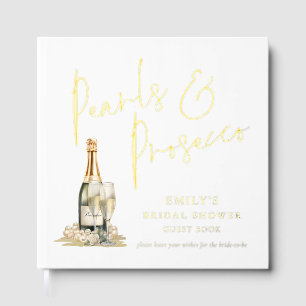 Pearls & Prosecco Bridal Shower Foil Guest Book