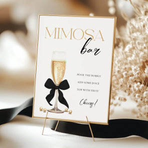 Pearls & Prosecco Bridal Shower Mimosa Bar Poster