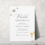 Pearls & Prosecco Bridal Shower Minimalist Elegant Invitation