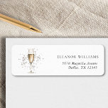 Pearls & Prosecco Bridal Shower Return Address Label<br><div class="desc">Pearls & Prosecco Bridal Shower Return Address label</div>