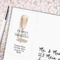 Pearls & Prosecco Bridal Shower Return Address