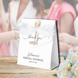 Pearls & Prosecco Bridal Shower Thank You Favor Boxes