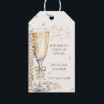 Pearls & Prosecco Bridal Shower Thank You Gift Tags<br><div class="desc">elegant bohemian minimalist pearls and prosecco bridal shower thank you tag</div>