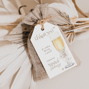 Pearls & Prosecco Bridal Shower Thank You Gift Tags