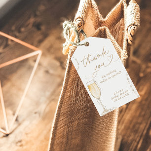 Pearls & Prosecco Bridal Shower Thank You Tags