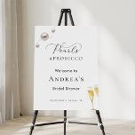 Pearls & Prosecco Bridal Shower Welcome Sign<br><div class="desc">Welcome your guests to your bridal shower with this elegant,  classy welcome sign foam board,  featuring custom text,  pearls & prosecco. Easily add your details by clicking on the "personalize" option.</div>