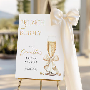Pearls & Prosecco Bridal Shower Welcome Sign