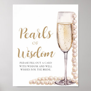 Pearls & Prosecco Champagne Pearls of Wisdom Sign