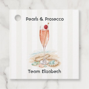 Pearls & Prosecco Coastal Bachelorette Favor Tags