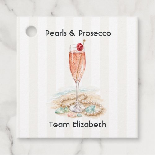Pearls & Prosecco Coastal Bachelorette Favor Tags