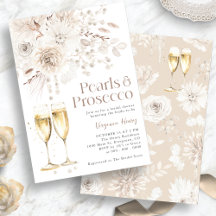 Pearls Prosecco Elegant Bridal