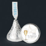 Pearls Prosecco elegant Bridal Shower thank you Hershey®'s Kisses®<br><div class="desc">#zazzlemade</div>