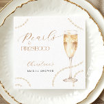 Pearls & Prosecco Gold Bridal Shower Napkins<br><div class="desc">Add elegance to your table setting with these Pearls & Prosecco napkins. Featuring subtle pearl graphics and chic typography,  they’re perfect for elevating your bridal shower dining experience.</div>