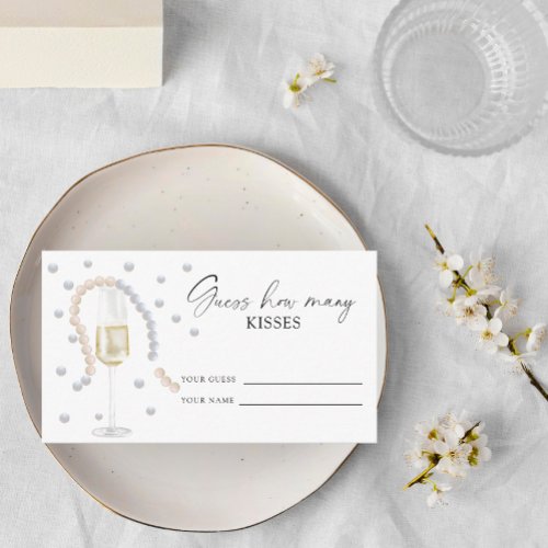 Pearls  Prosecco _ guess how many kisses Enclosure Card