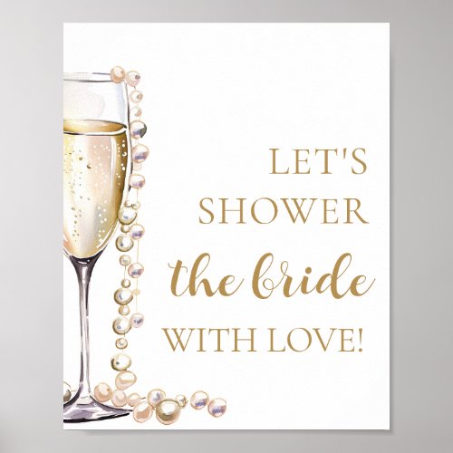 Pearls Prosecco Lets Shower The Bride With Love Poster