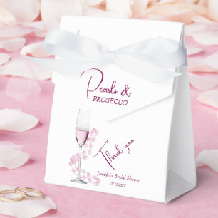 Pearls & Prosecco Modern Elegant Bridal Shower Favor Boxes
