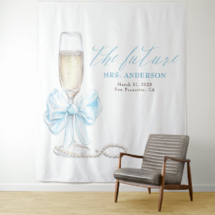 Pearls & Prosecco Mrs Photo Prop Backdrop