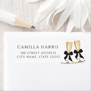 Pearls & Prosecco Return Address Label