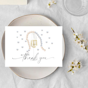Pearls & Prosecco - thank you bridal shower Card