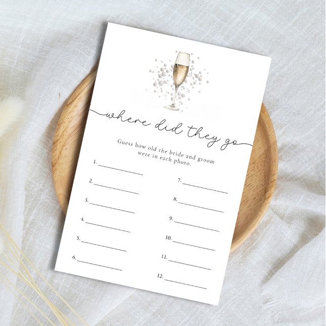 Pearls & Prosecco Where Did They Go Bridal Game  (Creator Uploaded)