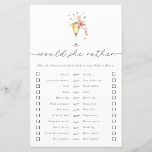 Pearls & Prosecco Would She Rather Bridal Game