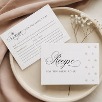 Pearls Recipe Card for the Bride to Be