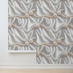 Pearls & Satin Wallpaper
