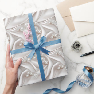 Pearls & Satin Wrapping Paper