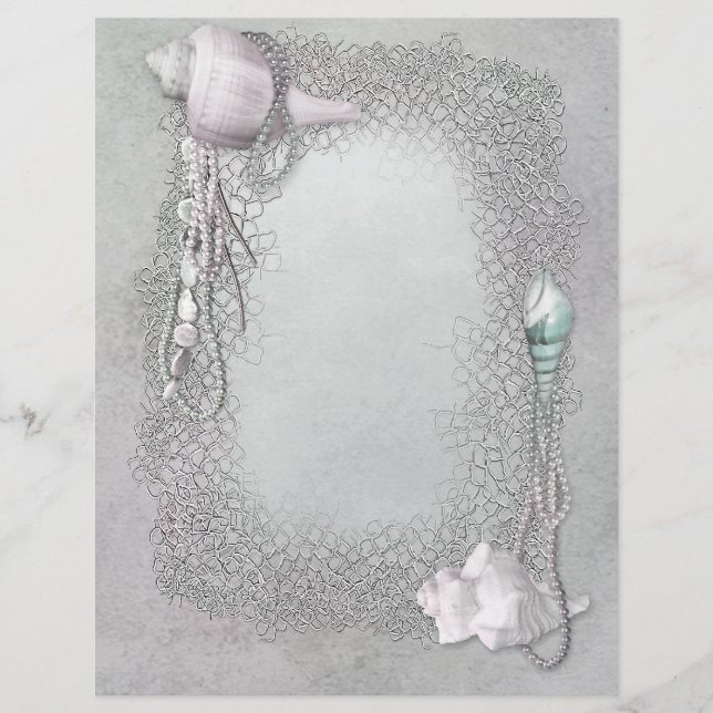 Pearls Seashell Beach Flyers (Front)