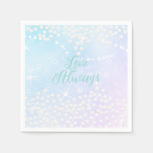 Pearls Shine Blue Pink Napkins