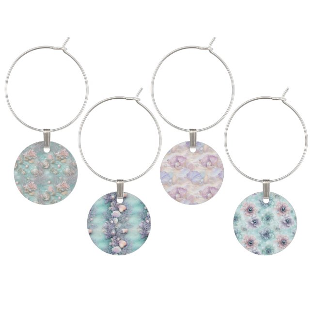 Pearls Under The Sea Wine Charm (Staggered)