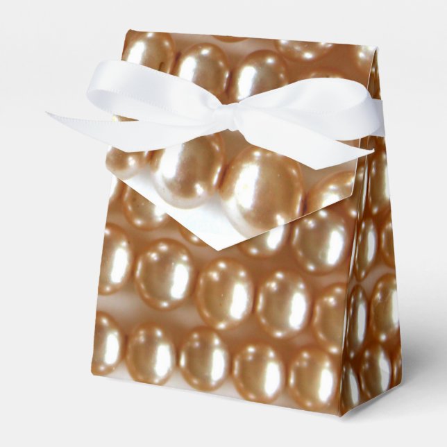 Pearls - vintage jewelry favor boxes (Front Side)