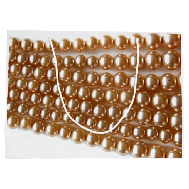 Pearls - vintage jewelry large gift bag (Back)