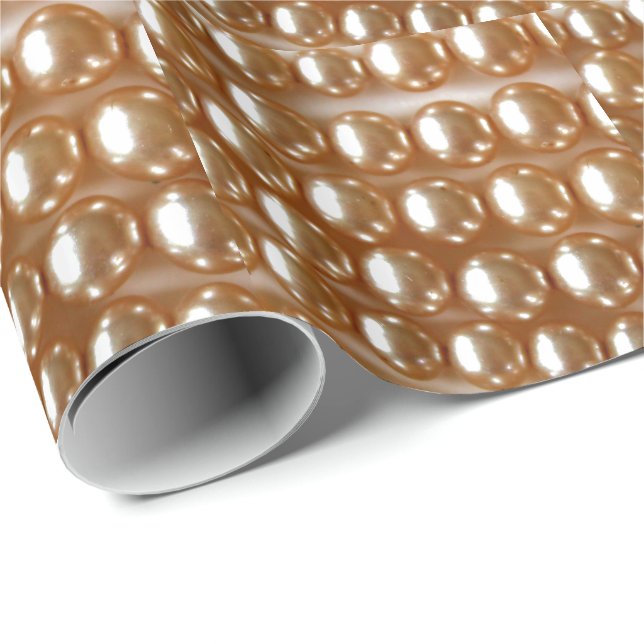 Pearls - vintage jewelry wrapping paper (Roll Corner)
