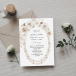 Pearls & White Floral Wedding Ceremony Program<br><div class="desc">Guide your guests with the order of your ceremony with beautiful Pearls & White Floral Wedding Ceremony Programs.</div>