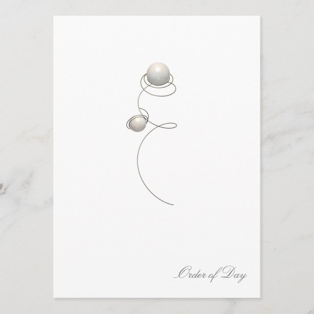 Pearls & Wire - Order of Day/Ceremony Program (Front)
