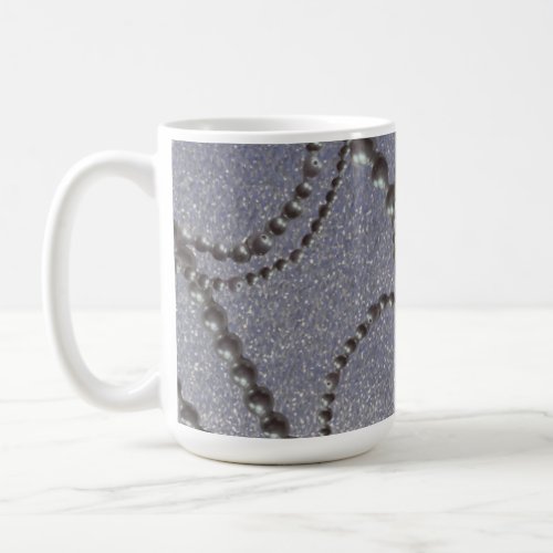 Pearls with Blue Metallic Fleck Coffee Mug