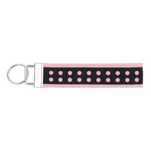 Pearls Wrist Strap Keychain (Black & Pink)