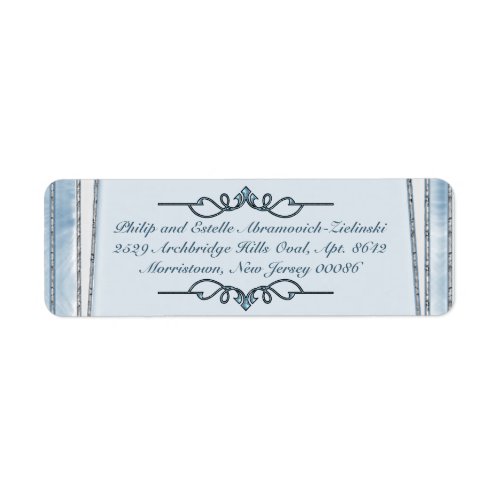 Pearly Blue Return Address Labels