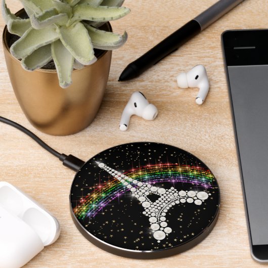 Pearly Eiffel Tower & Rainbow Wireless Charger (Desk 2)