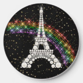 Pearly Eiffel Tower & Rainbow Wireless Charger (Front)