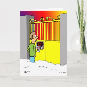 Pearly Gates Pin Number Card by bad_Onions at Zazzle
