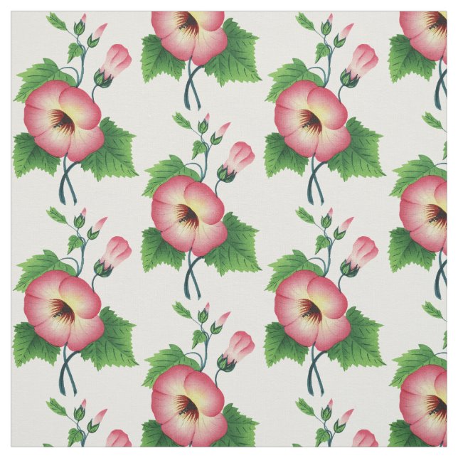 Pearly Pink Flowers Thunder_Cove  Fabric (Swatch)