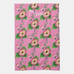 Pearly Pink Flowers Thunder_Cove Kitchen Towel